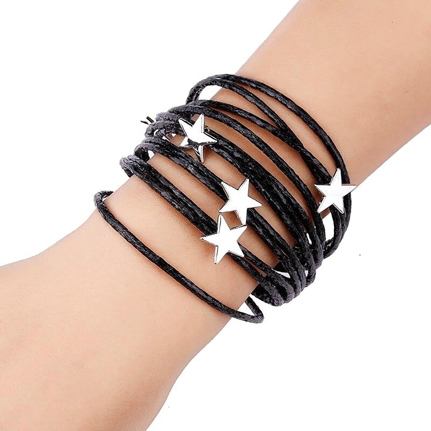 Fesciory Leather Wrap Bracelets for Women, Boho Western Layered Jewelry