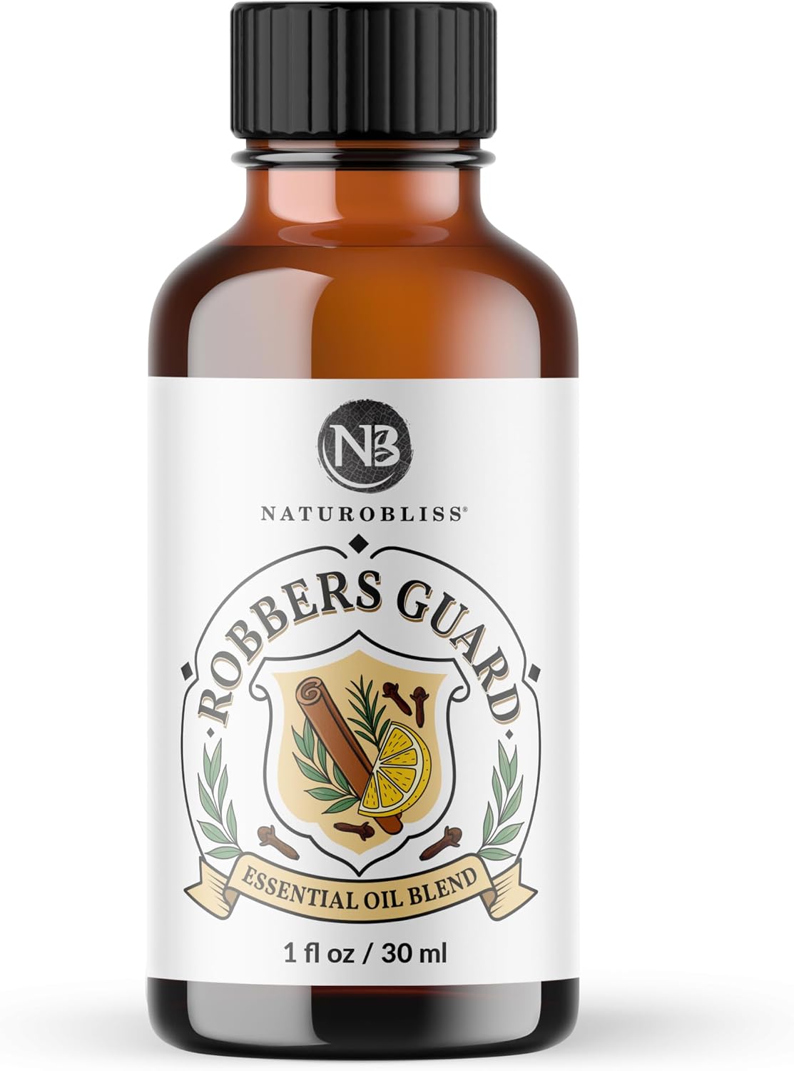 NaturoBliss Robbers Guard Synergy Blend Aromatherapy Essential Oils Blend (Cassia Clove Rosemary Eucalyptus Lemon) from Tales of French Thieves - 1