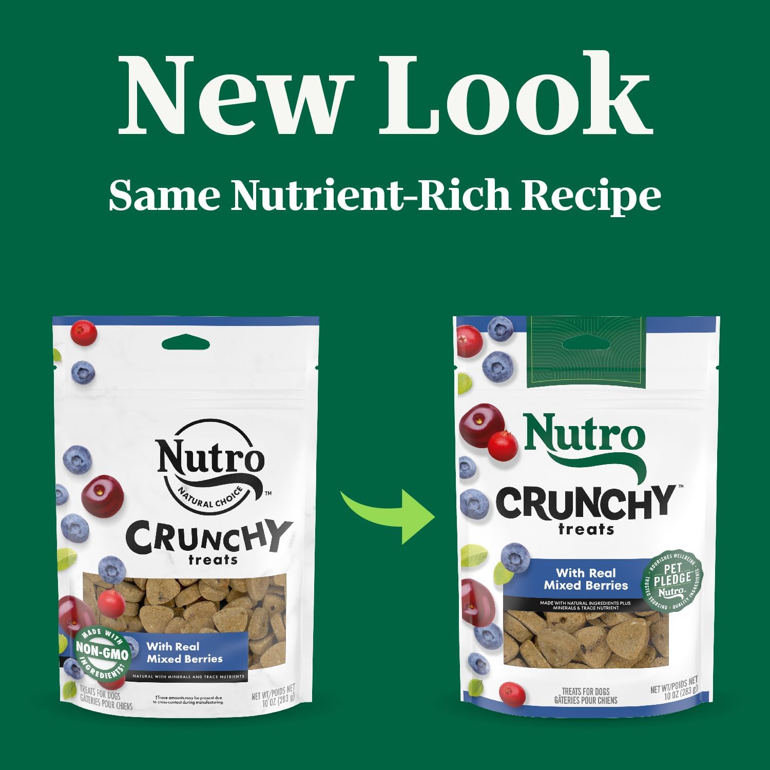 Nutro Crunchy Dog Treats with Real Mixed Berries, 16 oz | 5 calories per treat, natural ingredients, no corn, wheat, soy protein, low calorie, quality protein, ideal for training