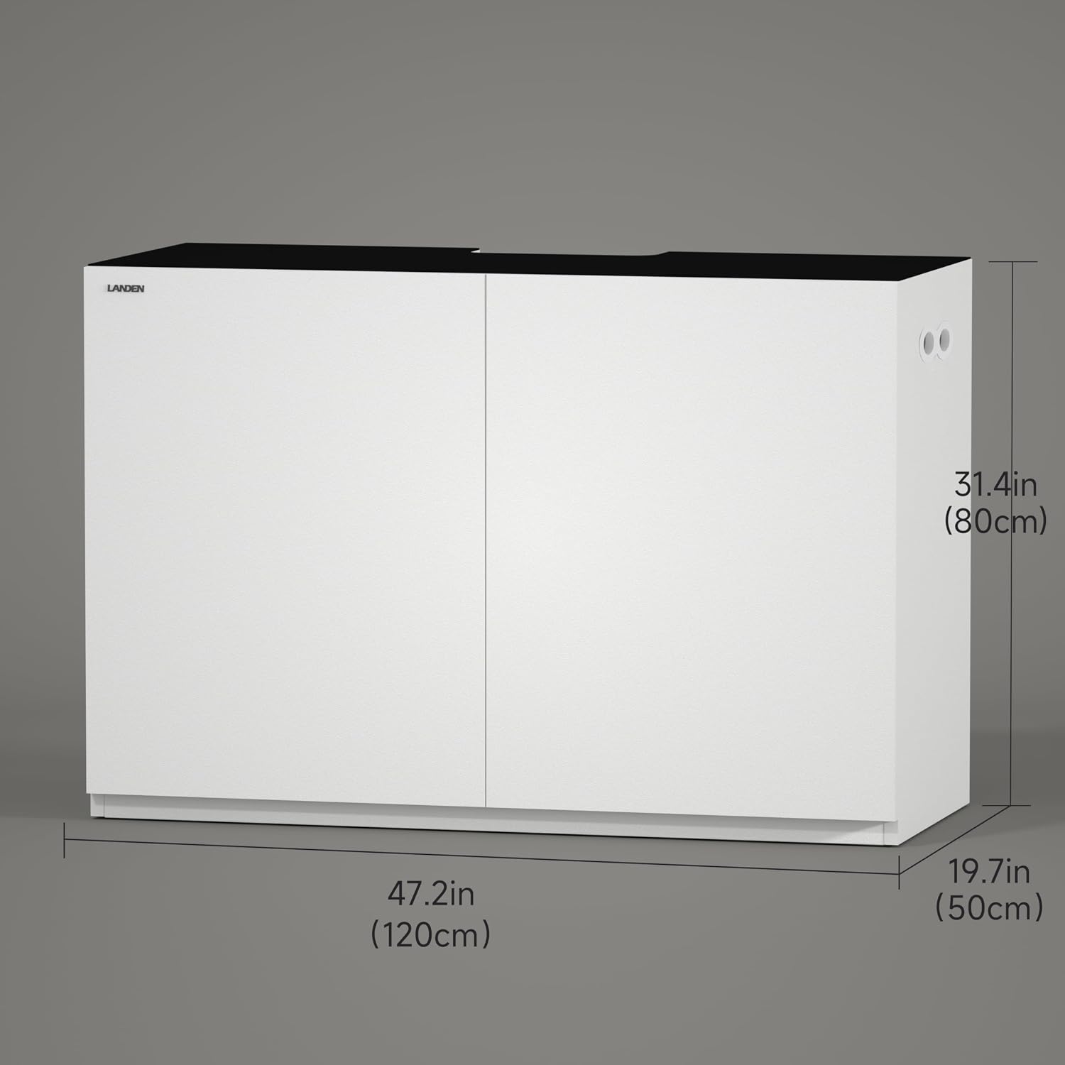 LANDEN Wooden Aquarium Stand & Cabinet, 20 Gallon Fish Tank, 17.7x17.7in
