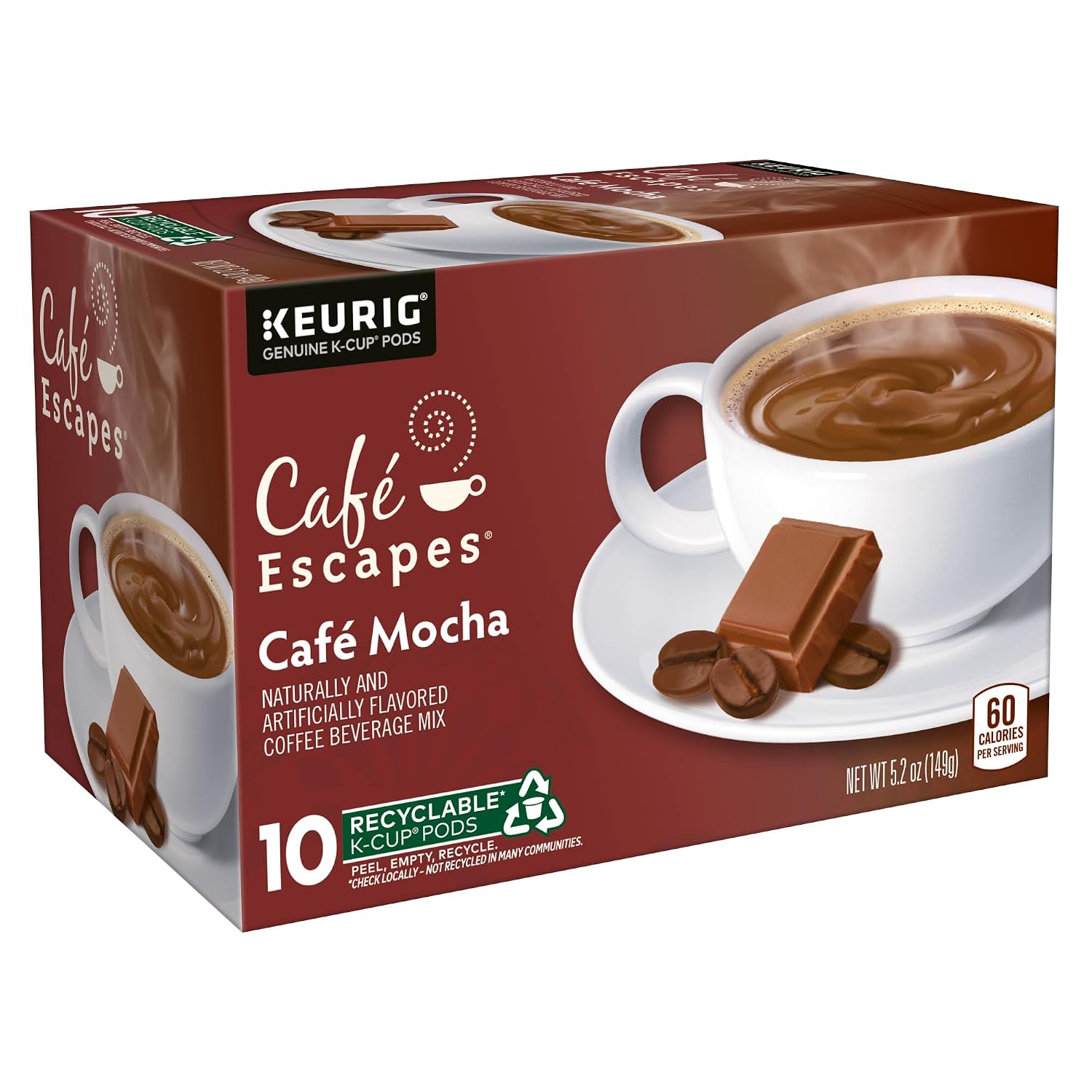 Cafe Escapes Milk Chocolate Hot Cocoa Keurig Single-Serve K-Cup Pods, 96 Count
