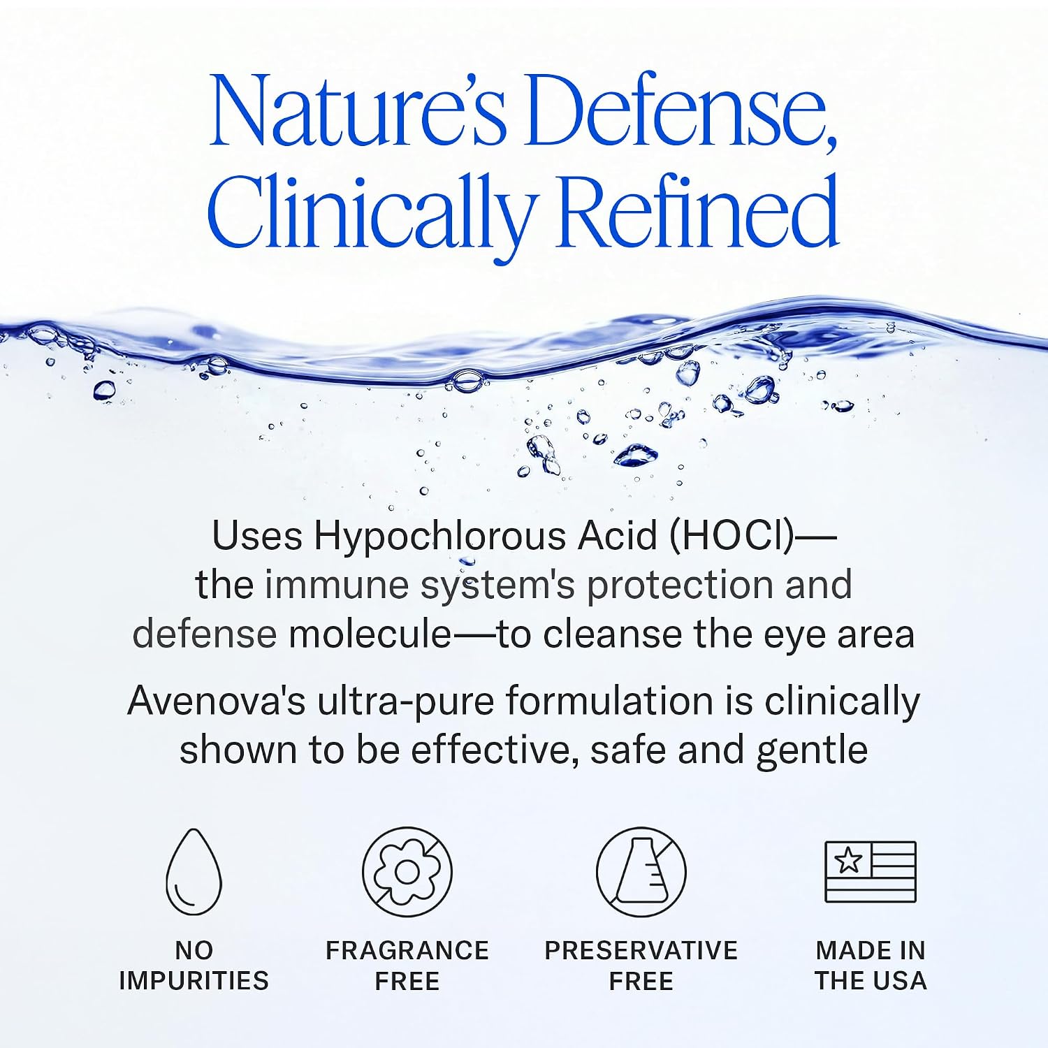 Avenova Eyelid Spray Cleanser for Lid & Lash, 20 ml Bottle | Gentle Everyday Pure Hypochlorous Acid Spray for Eye Irritation