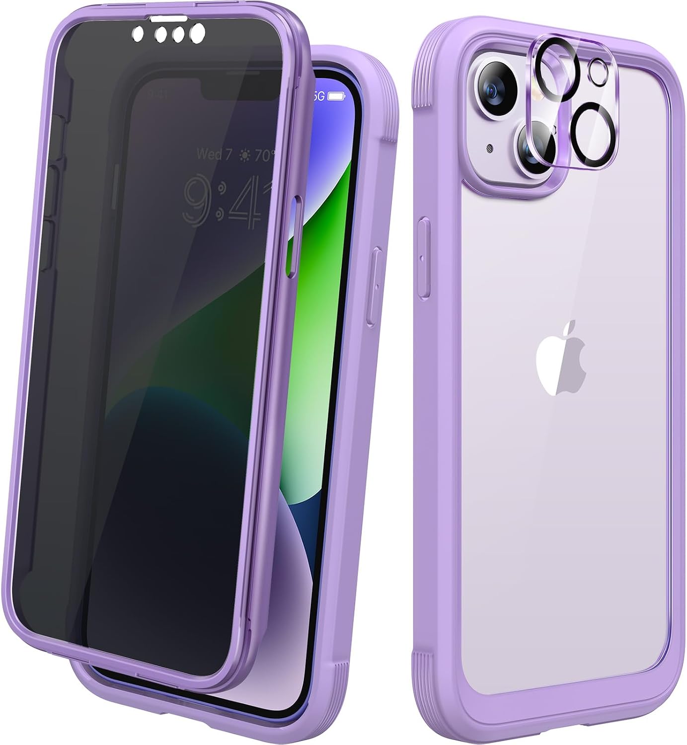 Diaclara Designed for iPhone 12 Mini Case, Full Body Rugged with Built-in Touch Sensitive Anti-Scratch Screen Protector