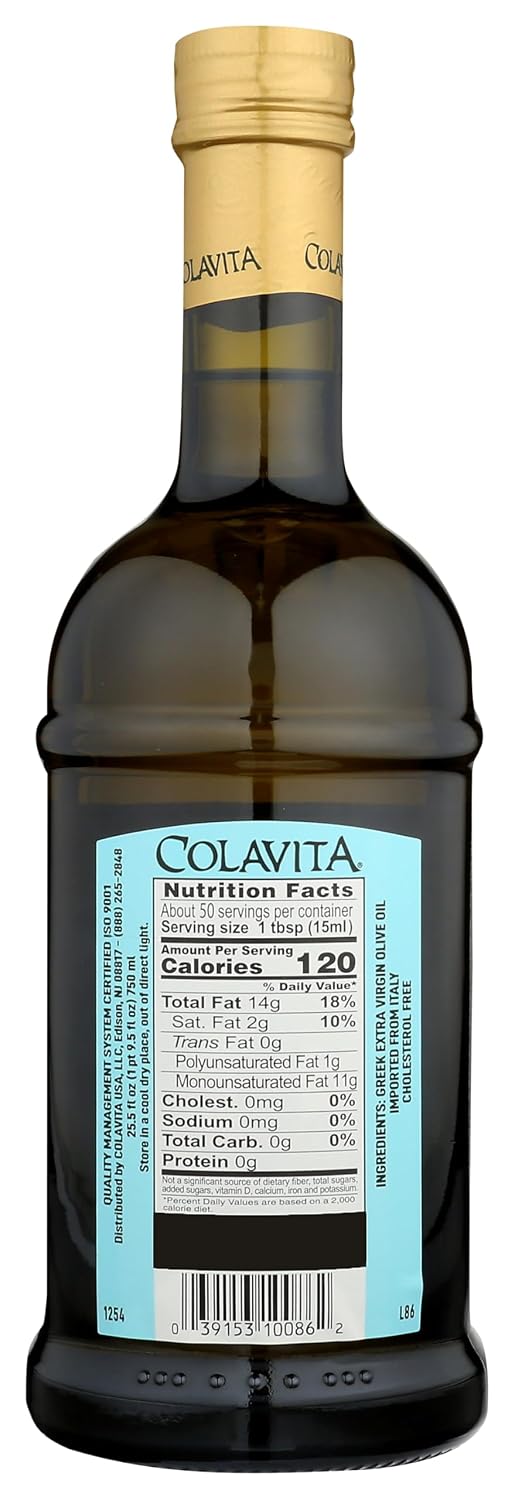 Colavita 100% Greek Extra Virgin Olive Oil, 25.5-Ounce