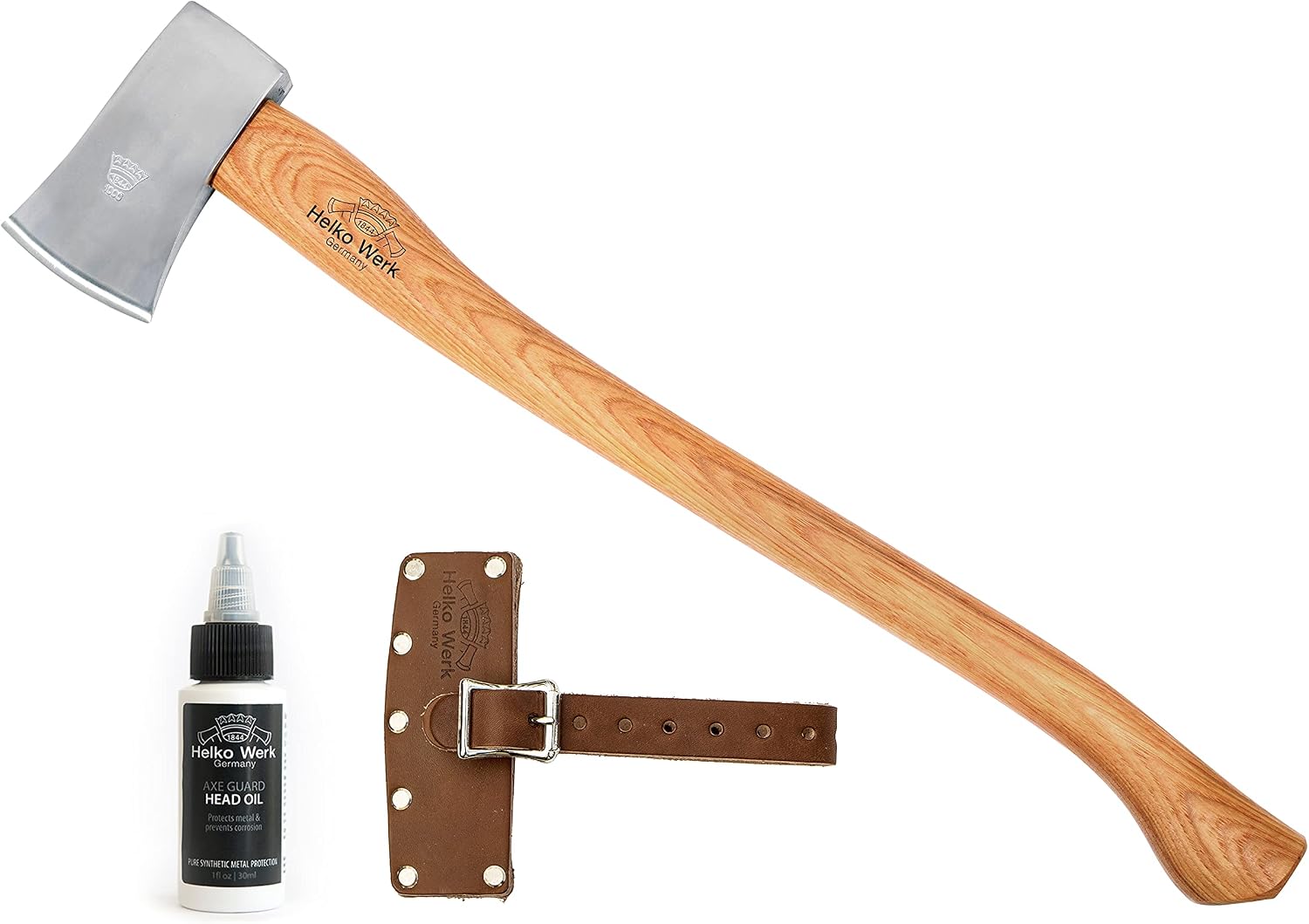 1844 Helko Werk Germany Classic Expedition Felling Axe (10497) | Made in Germany Large Felling Axe for Heavy Duty Felling Trees Cutting Wood and Timber Head 4.5lb, Handle 35 inches