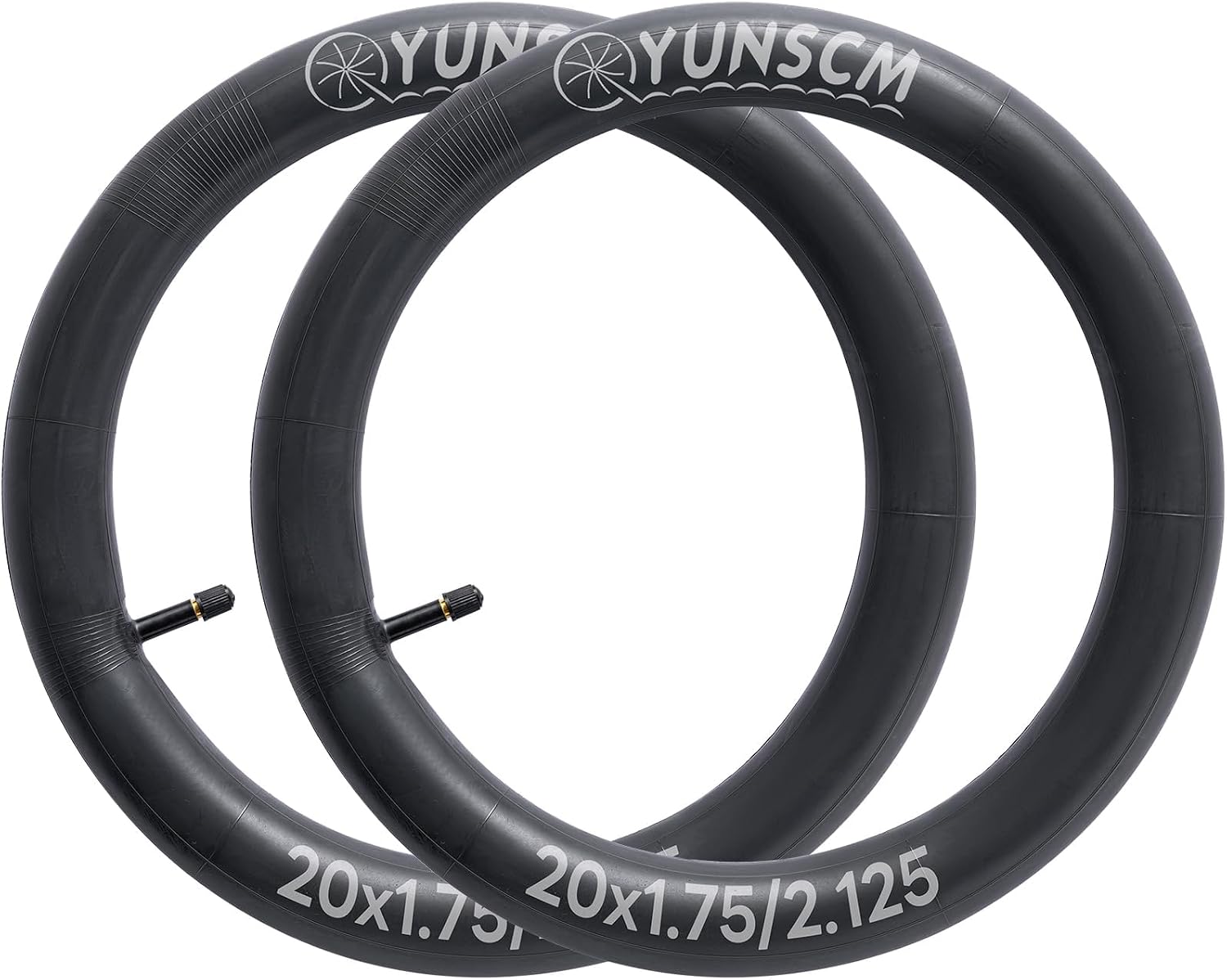 2-PCS 20" Bike Tubes 20x1.75/2.125 Premium Butyl Bike Tire Tubes