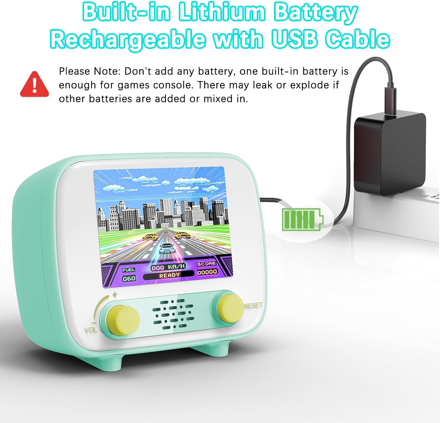 Mini Arcade Machine, Built in 156 Classic Retro Games, 2.8 Inch Screen | 156 Classic 16-Bit Video Games, Handheld Game Console, Rechargeable Battery, Support for TV Output, Birthday Present for kids