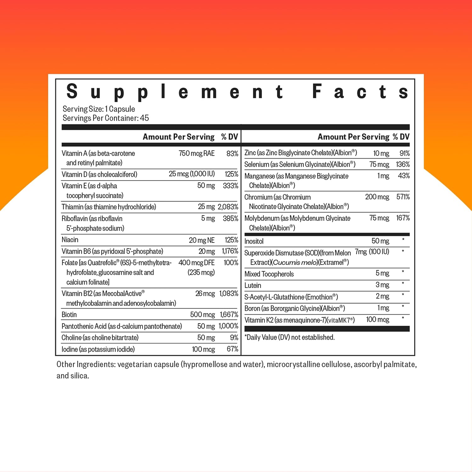 Seeking Health Multivitamin One - Supplement with Zinc, Vitamin B12