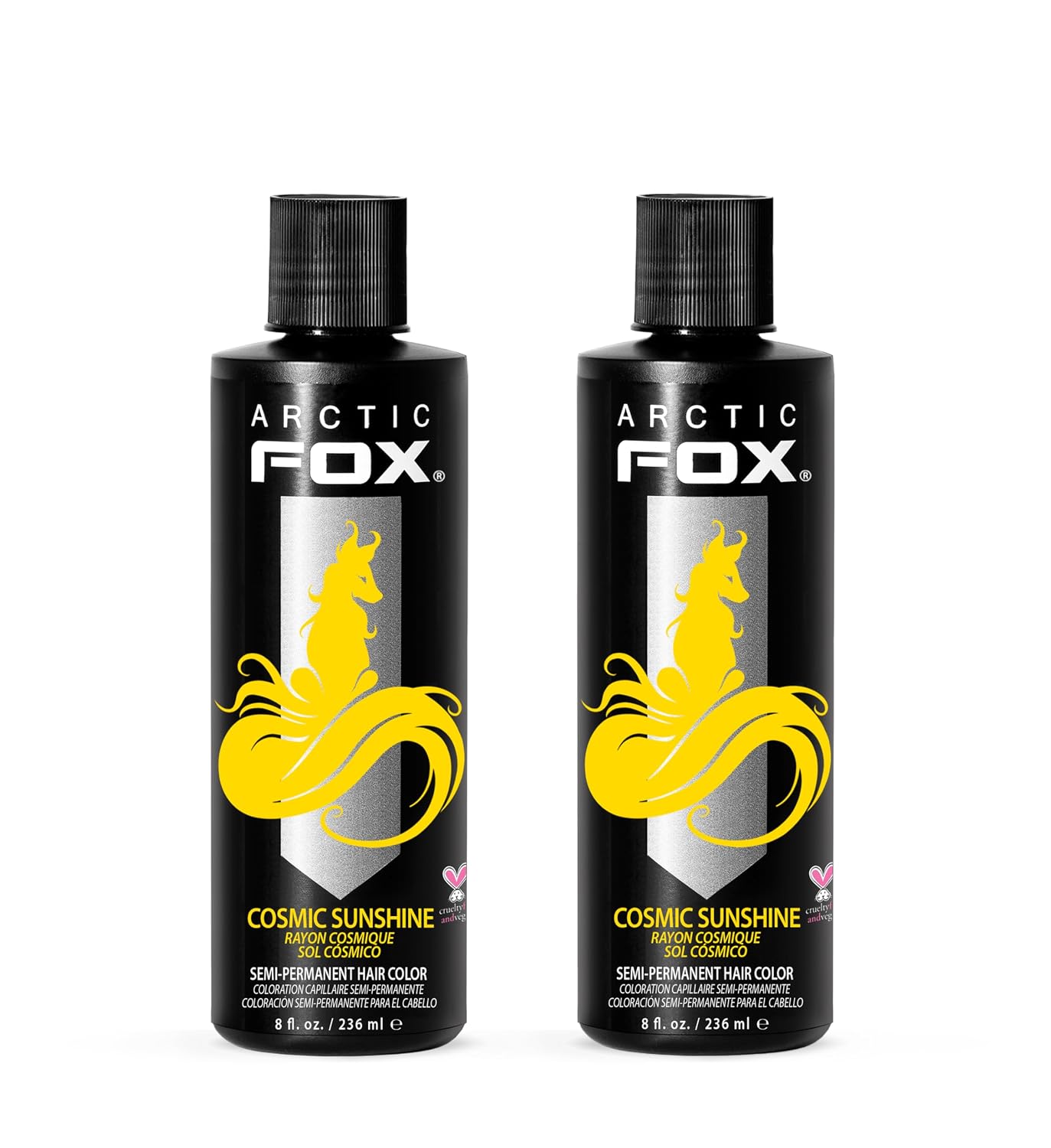 ARCTIC FOX Virgin Pink Semi-Permanent Hair Color - Vegan - 4 fl oz | Vivid and Vibrant, Cruelty Free, Ammonia Free, Peroxide Free, , Cream Formula