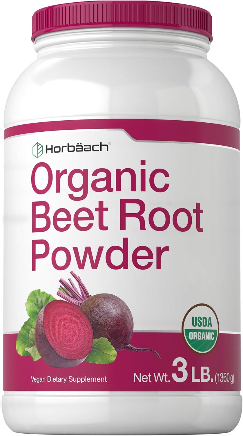 Horbäach Organic Beet Root Powder | 3lb Bulk Supplement | Raw Superfood
