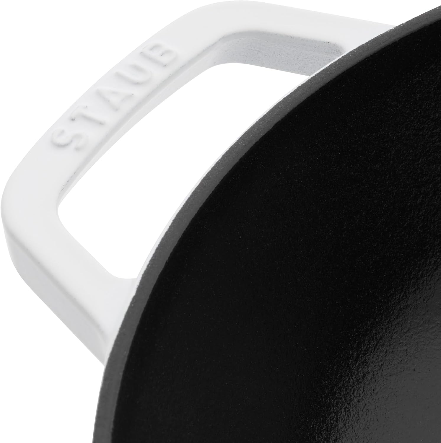 Staub Cast Iron Perfect Pan, Wok, Dutch Oven, 4.5-quart, serves 4-5, Made in France, Dark Blue