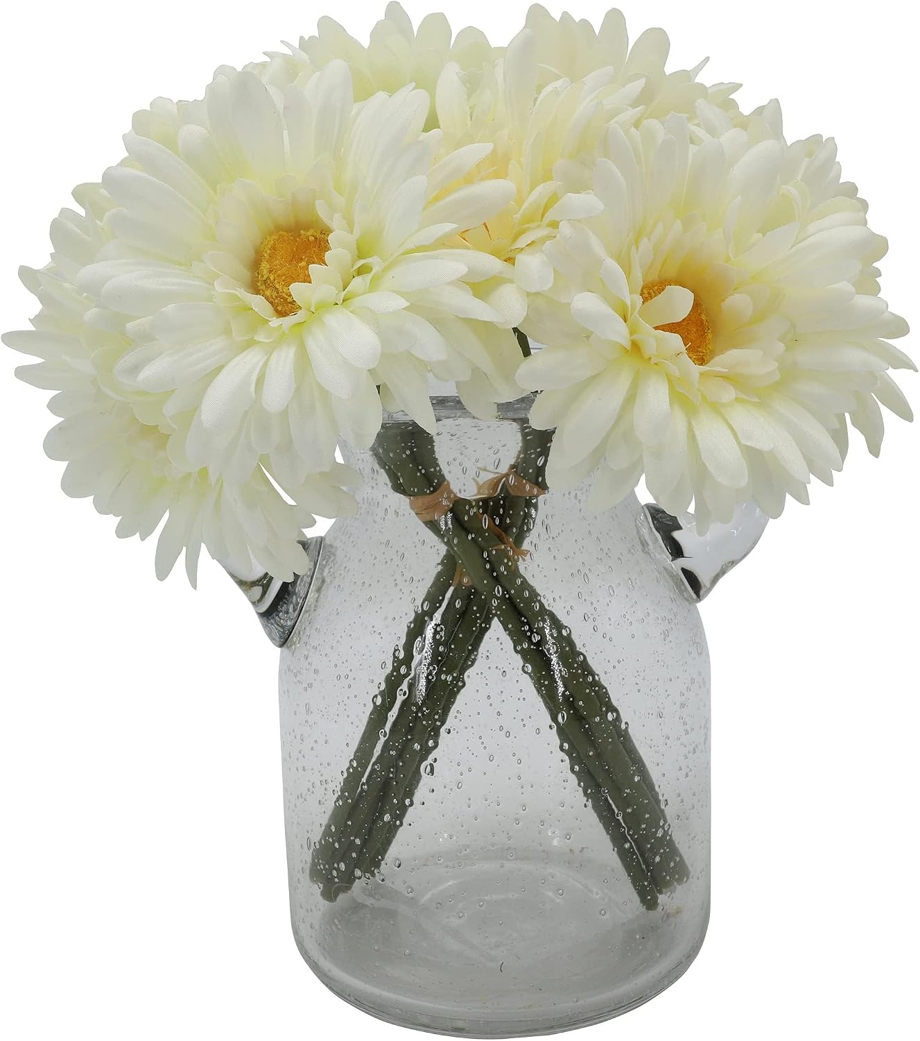 TOPIA Artificial African Daisies Flowers African Daisy Silk Flowers Artificial Gerbera Daisies Pack of 10 (Yellow)