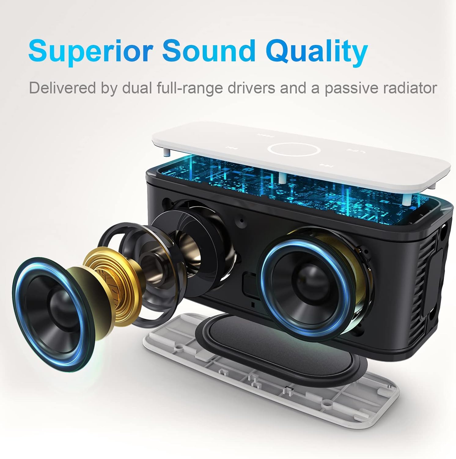 DOSS SoundBox Touch Wireless Bluetooth Speaker-12W HD Sound with Rich Bass