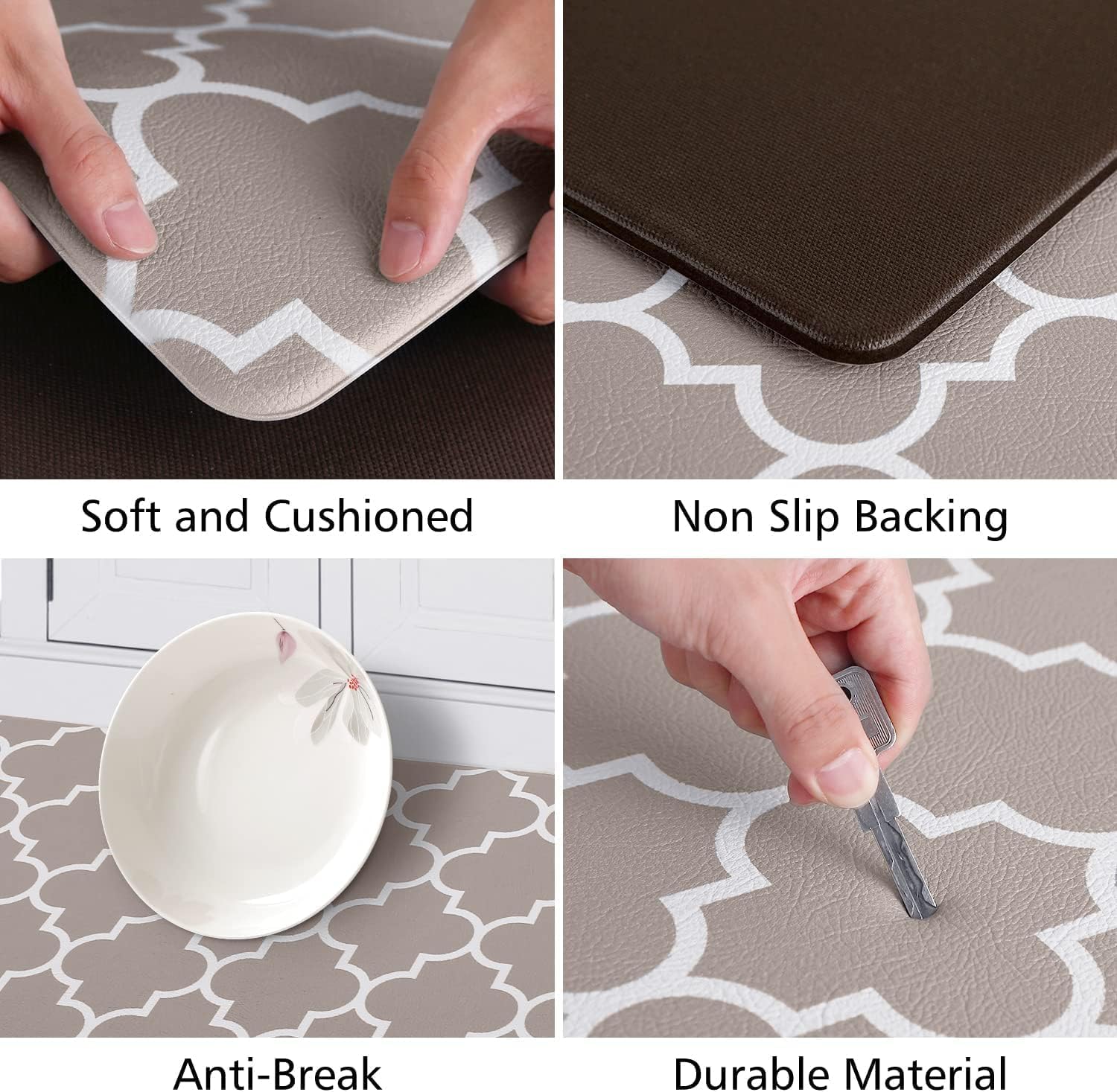 KMAT Kitchen Mat Set of 2,Cushioned Anti-Fatigue Kitchen Mats for Floor