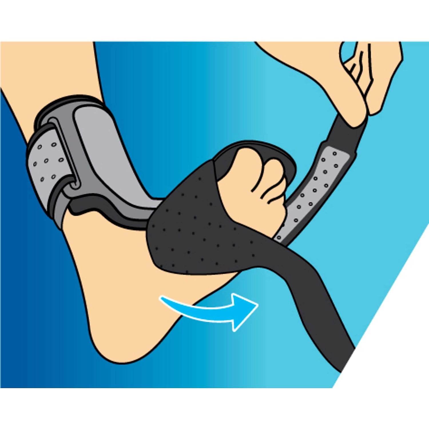 ACE Plantar Fasciitis Sleep Support, Helps Relieve Symptoms of Plantar Fasciitis, One Size Fits Most, Blue