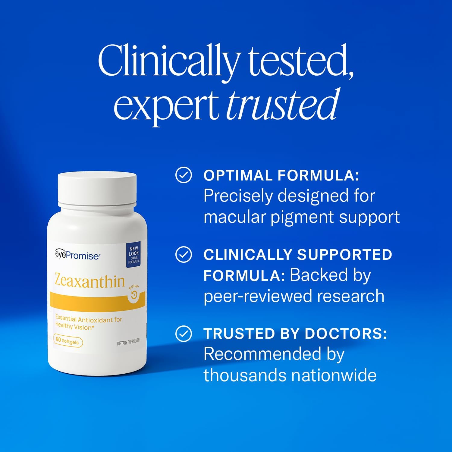 EyePromise Zeaxanthin Eye Health Supplements - 60 Softgels