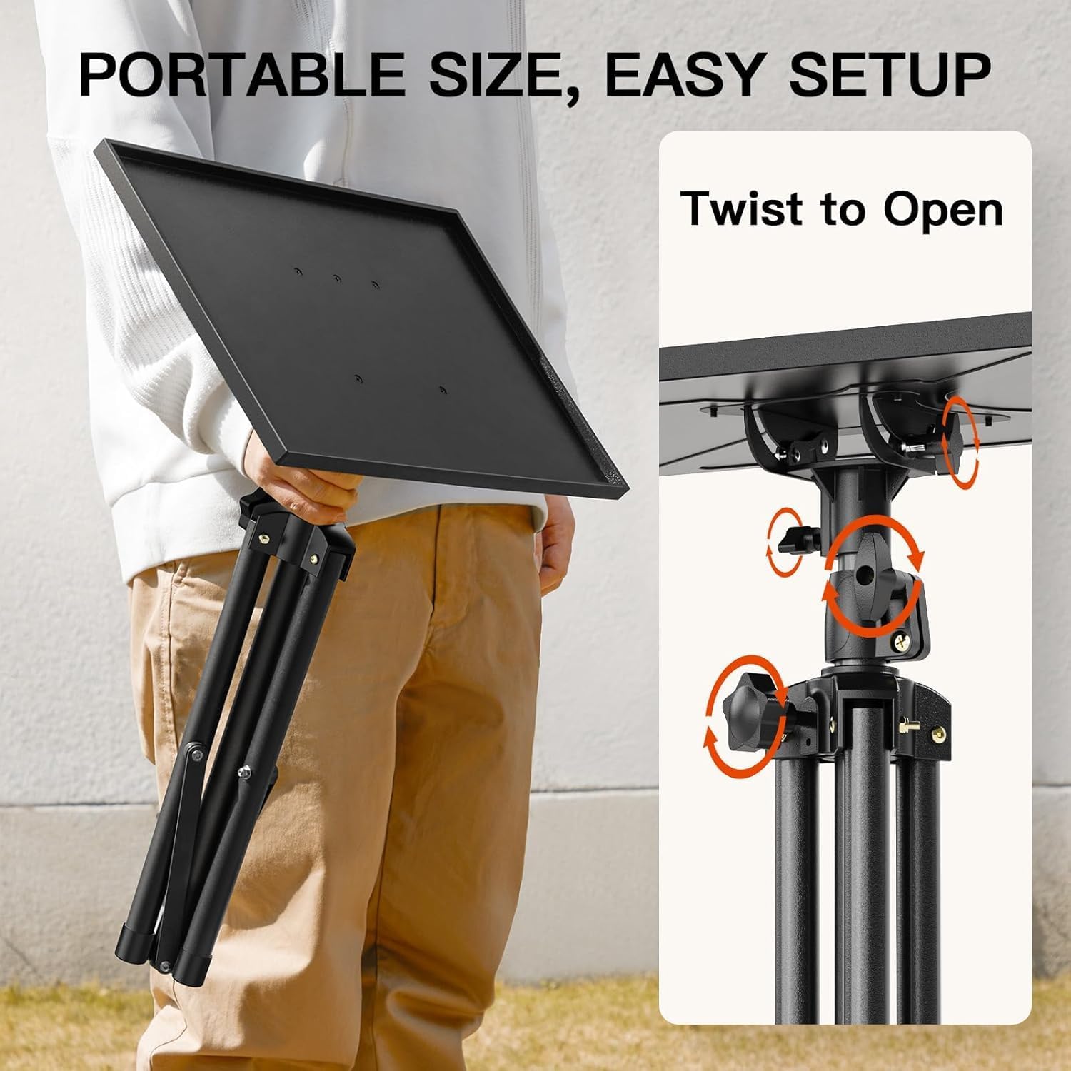 AMADA Projector Stand, Laptop Stand with Adjustable Height 22 to 36 inch, Heavy Duty Projector Mount as DJ Racks, Portable Projector Tripod Stand