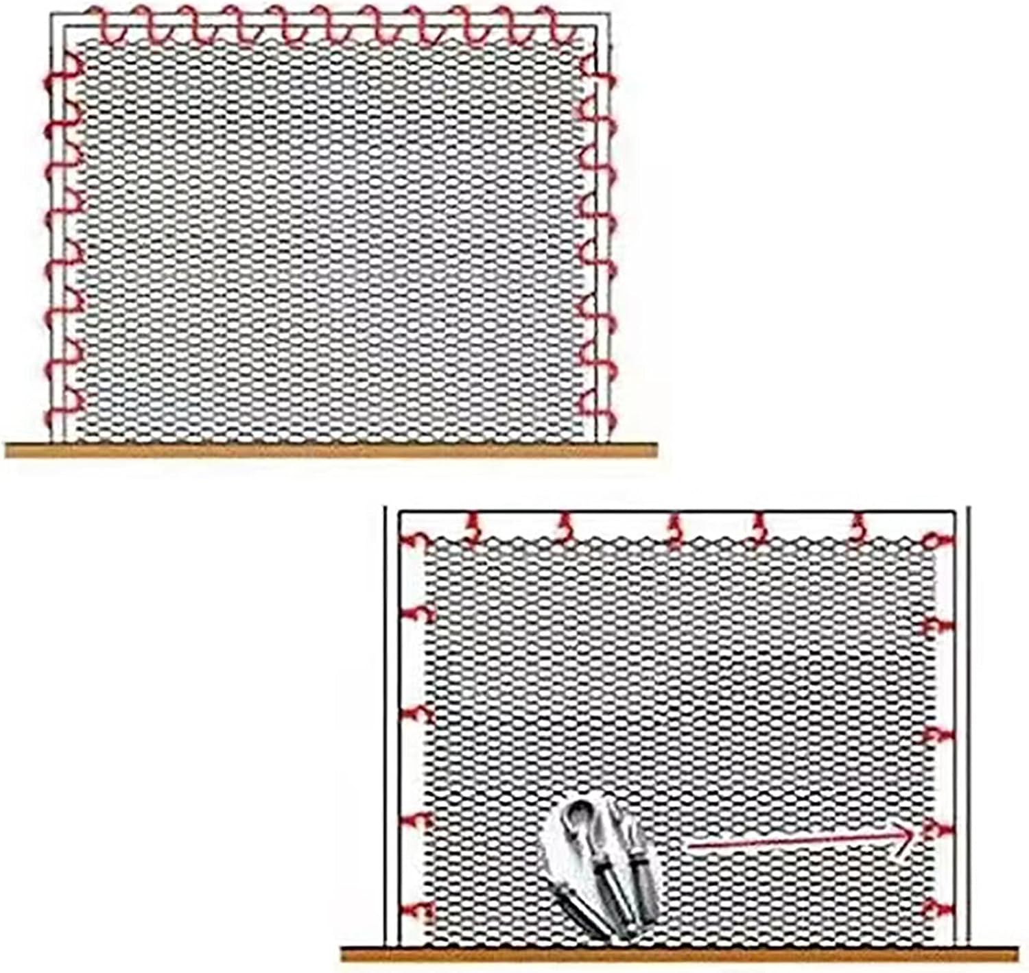 Stainless Steel Wire Rope Cable Mesh Netting, 3.3x6.6ft Balcony Protection Net, 10cm/2mm Garden Poultry Chicken Wire Netting, Durable Deer Fencing Net