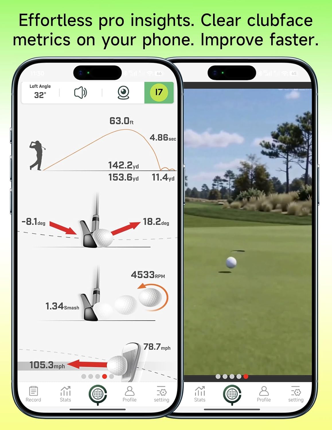 Portable Golf Launch Monitor & Simulator, Mobile Launch Monitor for Golf Swing Analysis, Simulators for Home ，Training & Swing Analyzer