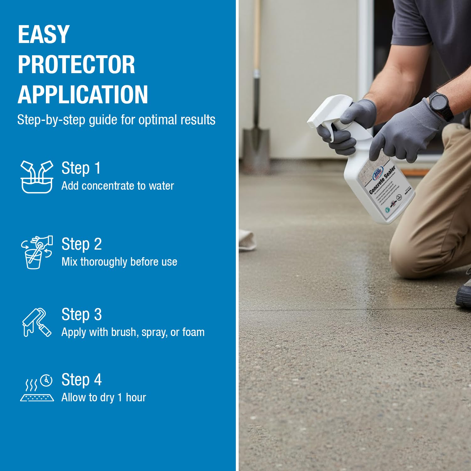 Rain Guard Concrete Sealer 5 Gallon | Ready to Use | Natural Finish | Deep Penetrating Protection Against Water and Salt Damage for All Concrete Surfaces | Silane/Siloxane Waterproofer | Ready To Use, Natural Finish, Clear, Deep Penetrating Protection Ag…