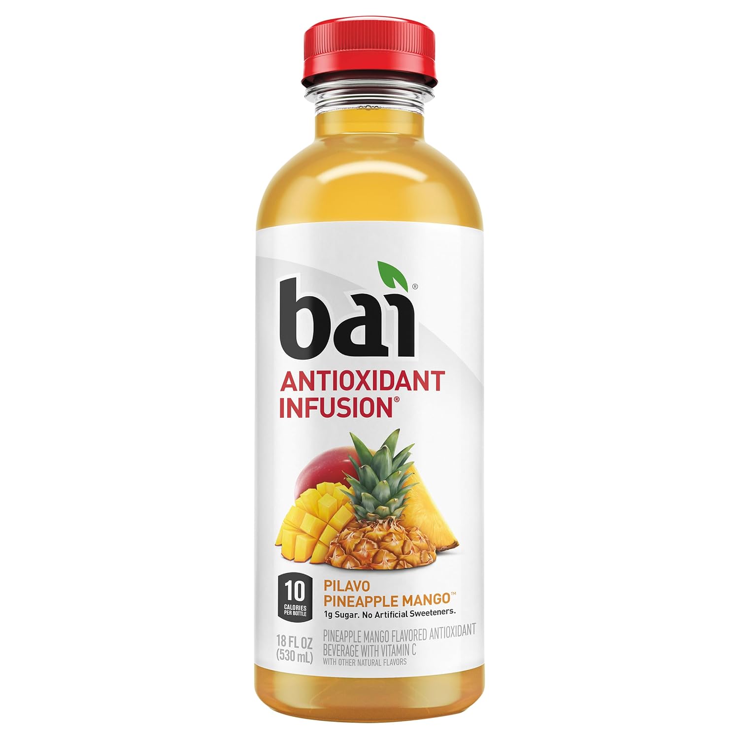 Bai Coconut Flavored Water Puna Coconut Pineapple, Antioxidant Infused, Coconut Pineapple Flavored Water Drink, 18 Fluid Ounce Bottles, 6 Count
