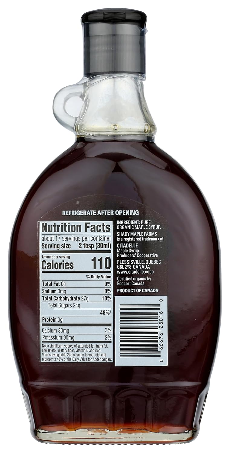 SHADY MAPLE FARMS Organic Very Dark Maple Syrup, 16.9 FZ