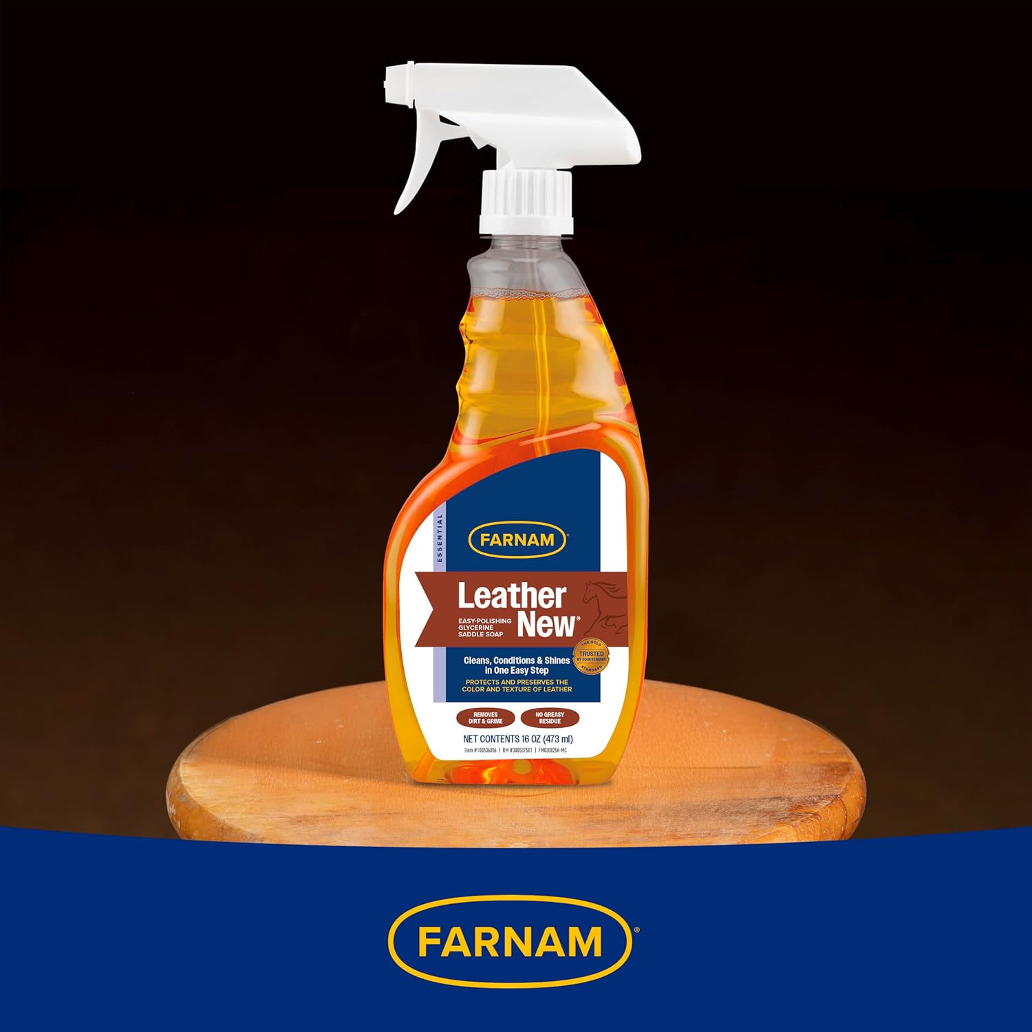 Farnam Leather New Easy-Polishing Glycerine Saddle & Leather Cleaner, 16 oz