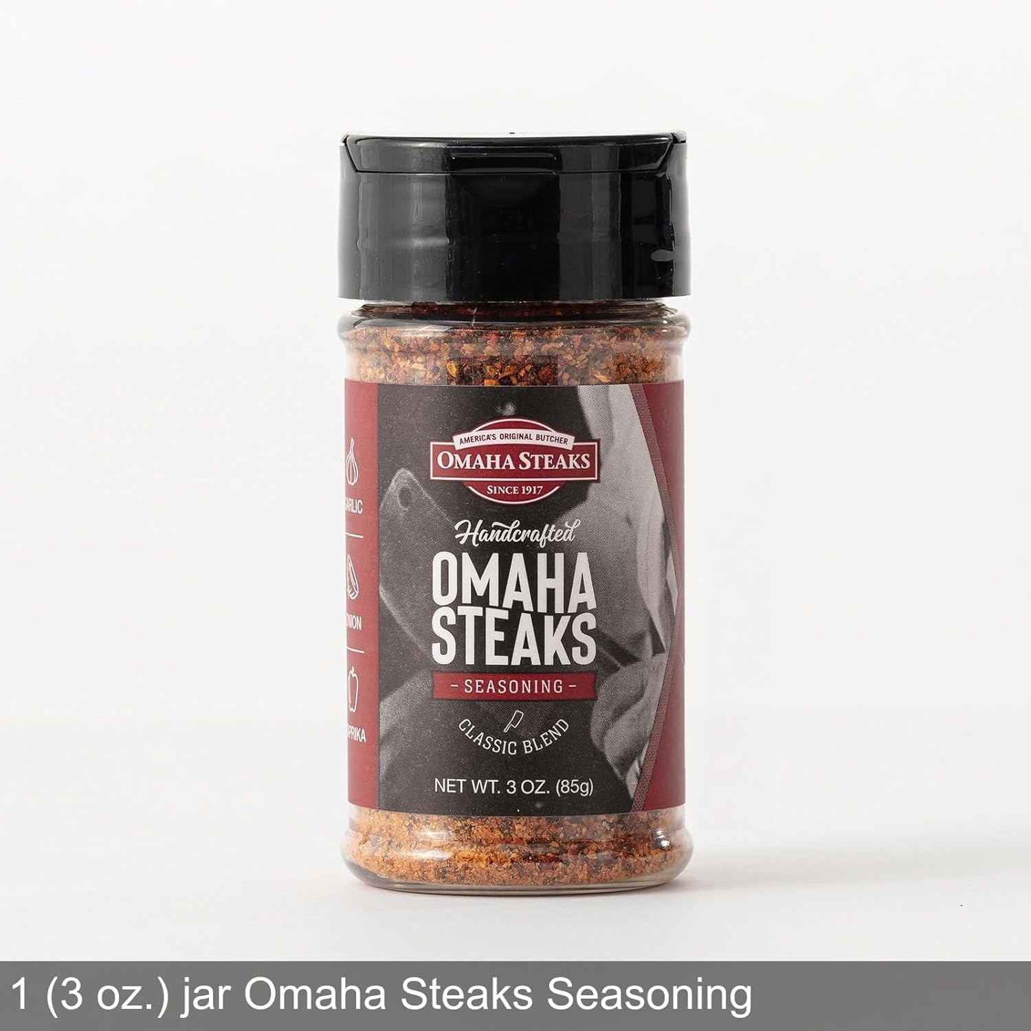 Omaha Steaks Freezer Filler Grilling Gift, 25 Items | 4 top sirloin filets, 4 chicken breasts, 8 classic burgers, 4 jumbo franks, 4 tartlets