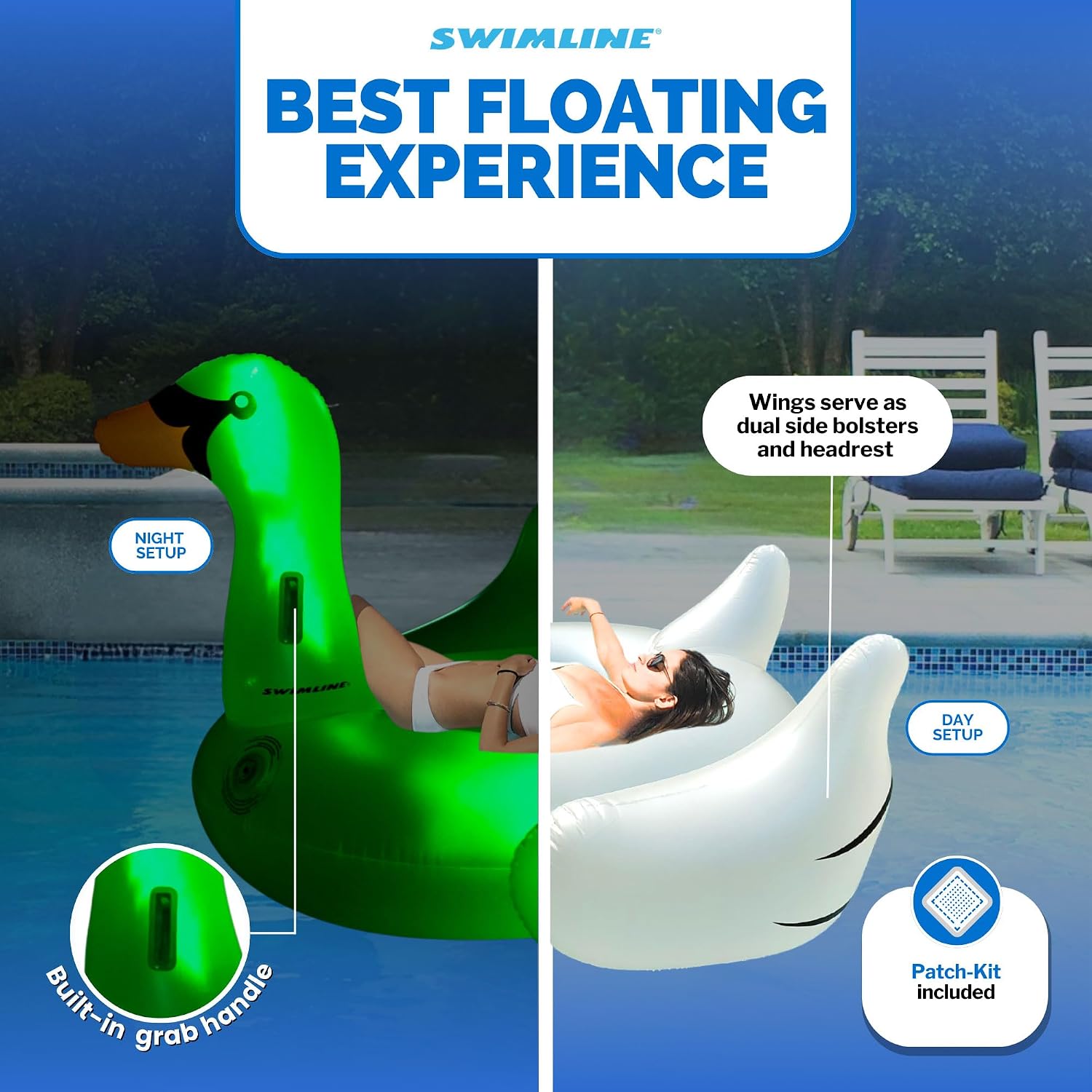 SWIMLINE Original Giant Inflatable Pool Float Floatie Ride-On