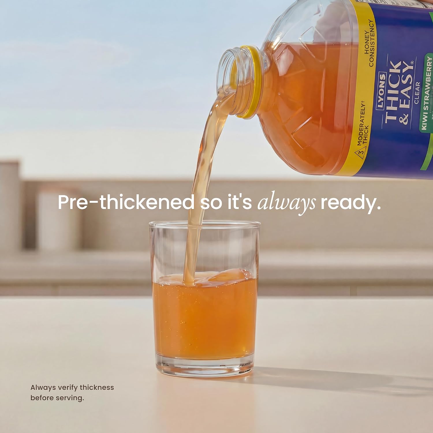 Thick & Easy Thickened Orange Juice, IDDSI Level 3 Ready-to-Drink Thickened Beverage for Swallowing Support, Moderately Thick Honey Consistency, 4 fl oz Cups - 24 Pack | IDDSI Level 3, Ready-to-Drink, Beverage for Swallowing Support, Moderately Thick Hon…