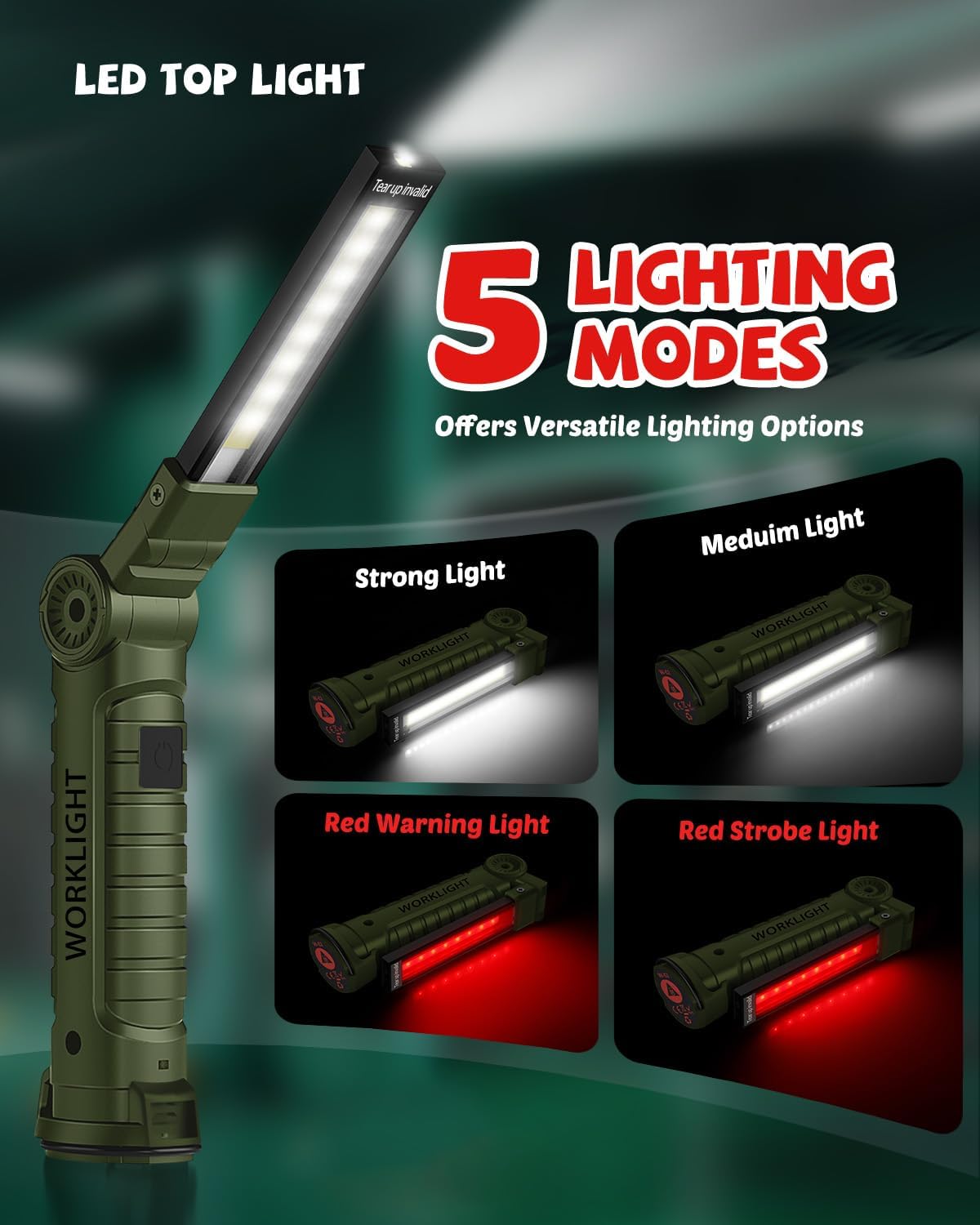 Coquimbo 2 Pack Rechargeable Work Light, Christmas Tool Gifts for Men Dad