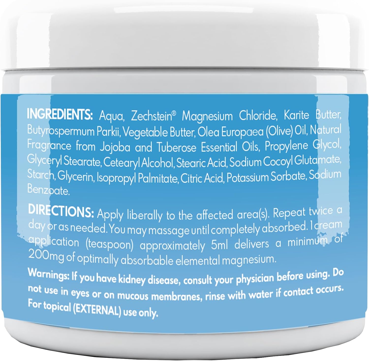 VAL Lombardi Magnesium Lotion, Nighttime Zechstein Magnesium Chloride Cream, Hydrating, Fast-Absorbing, Topical Magnesium for Feet, Legs, Arms, Chest - 4 Ounce (Pack of 1)