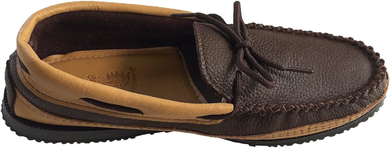 Laurentian Chief Men's Moose & Elk Leather Moccasin Shoes