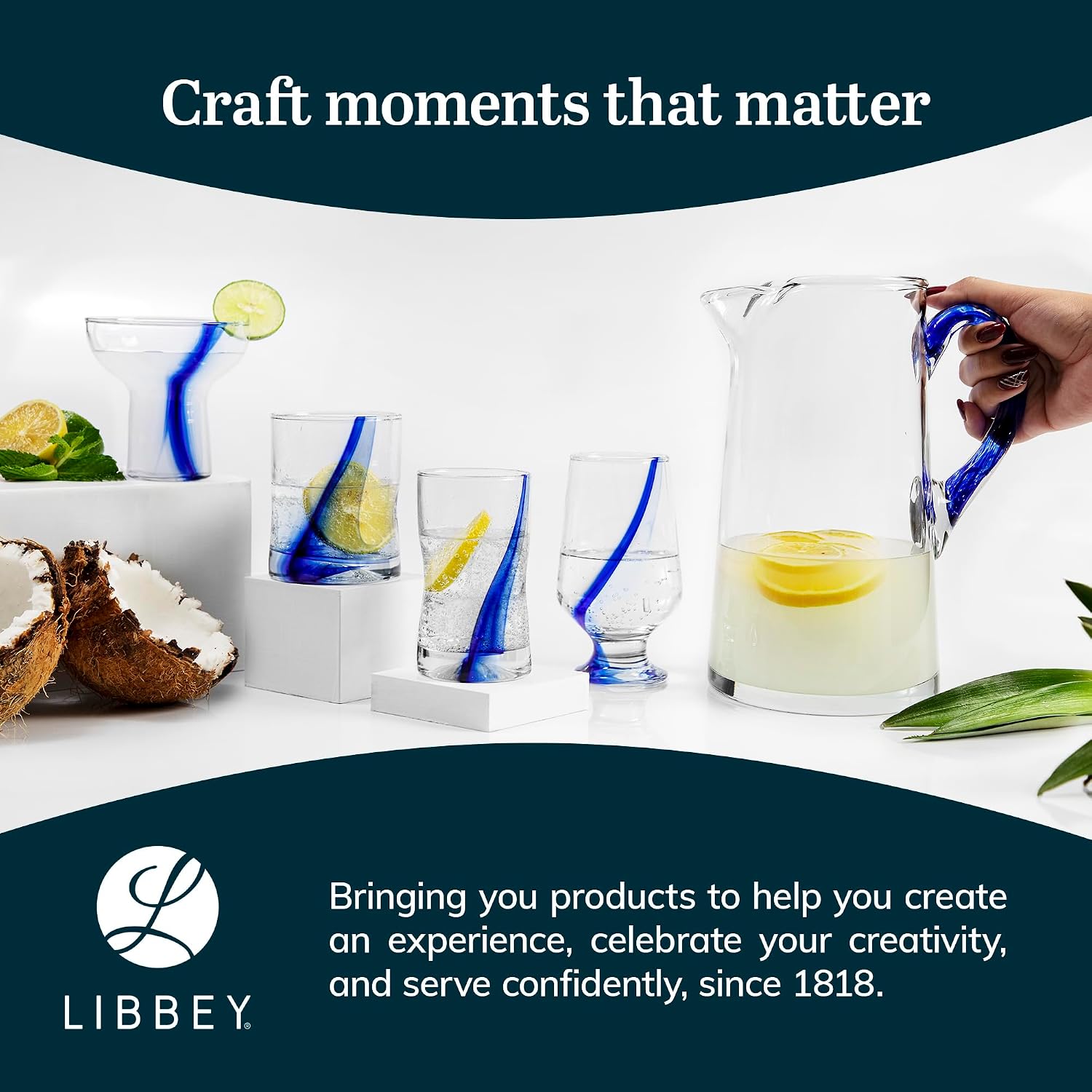 Libbey Blue Ribbon Rock Glasses Set, Artisan-Inspired Four-Dimple Shaped Glass Cups, Dishwasher Safe Whiskey Glasses Set of 8 for Dinners, Parties