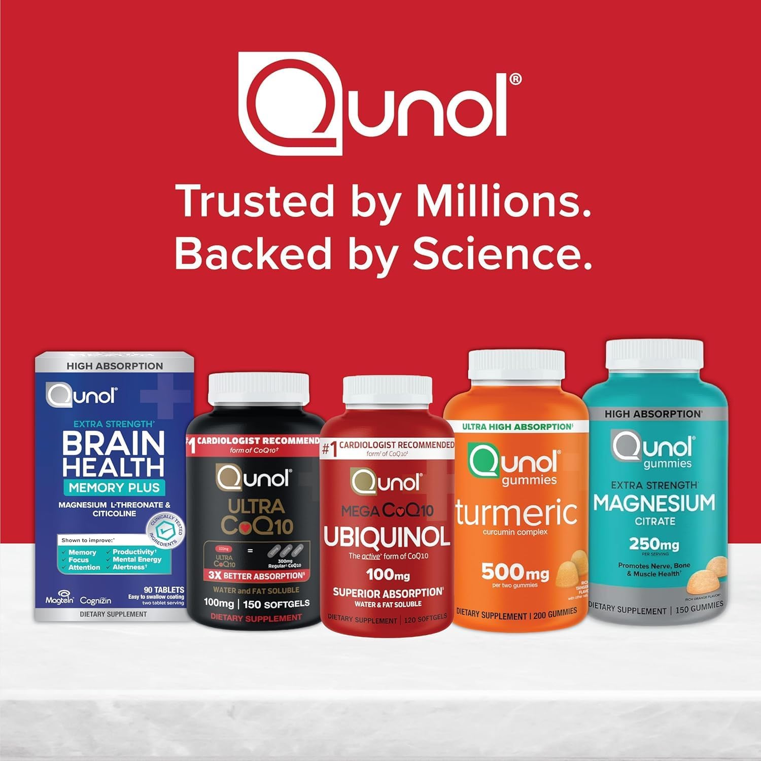 Qunol Mega Ubiquinol CoQ10 100mg, Superior Absorption, 100 Softgels | #1 Cardiologist Recommended Supplement for Heart Health, Coenzyme Q10 Supplement to support Vascular Health & Cellular Energy