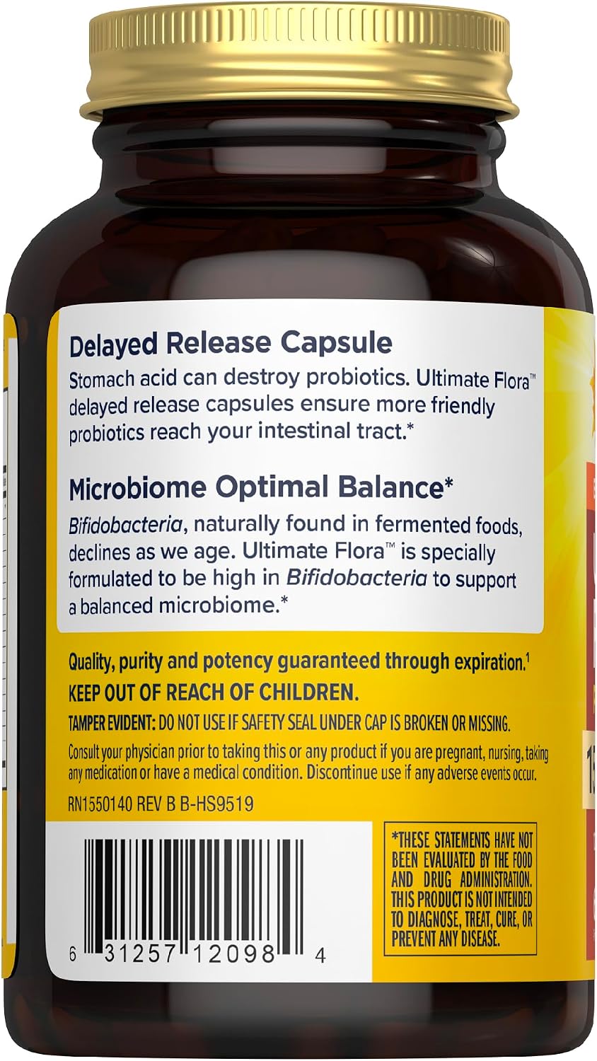 Renew Life Ultimate Flora Probiotic 15 Billion CFU | 30 Delayed Release Vegan Capsules Go Pack | Everyday Care Formula | Dairy, Soy, and Gluten Free Supplement