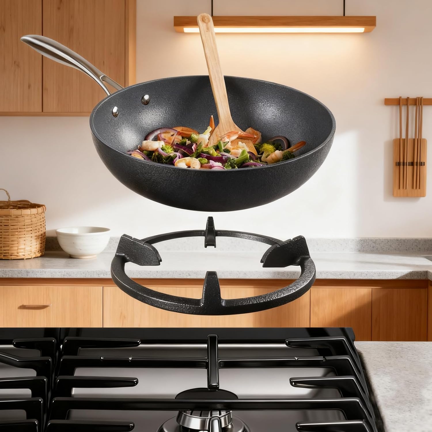 Cast Iron Wok Ring Support for Samsung, Whirlpool Gas Stove