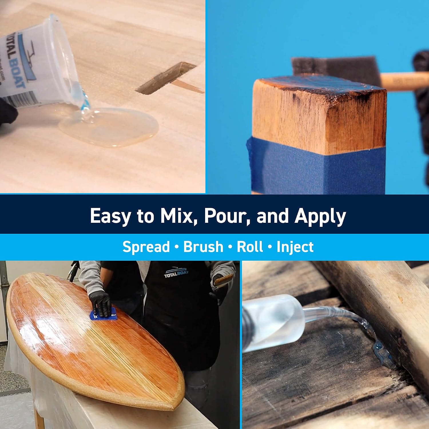 TotalBoat Clear Penetrating Epoxy Wood Sealer - 1.5 Quart Kit, Traditional | Ideal for Wood Rot Repair & Sealing Plywood; Marine-Grade Epoxy Hardens and Stabilizes; Waterproofs and Protects Outdoor Wood
