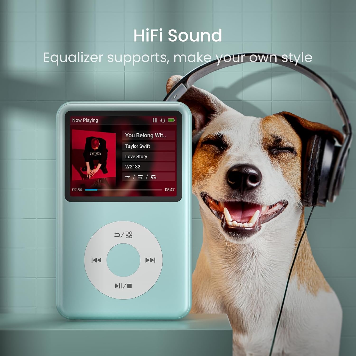 MP3 Player with Bluetooth 128GB Portable Music Digital Players Supports Playlist Audiobook Video Nice Gadget for Kids Black