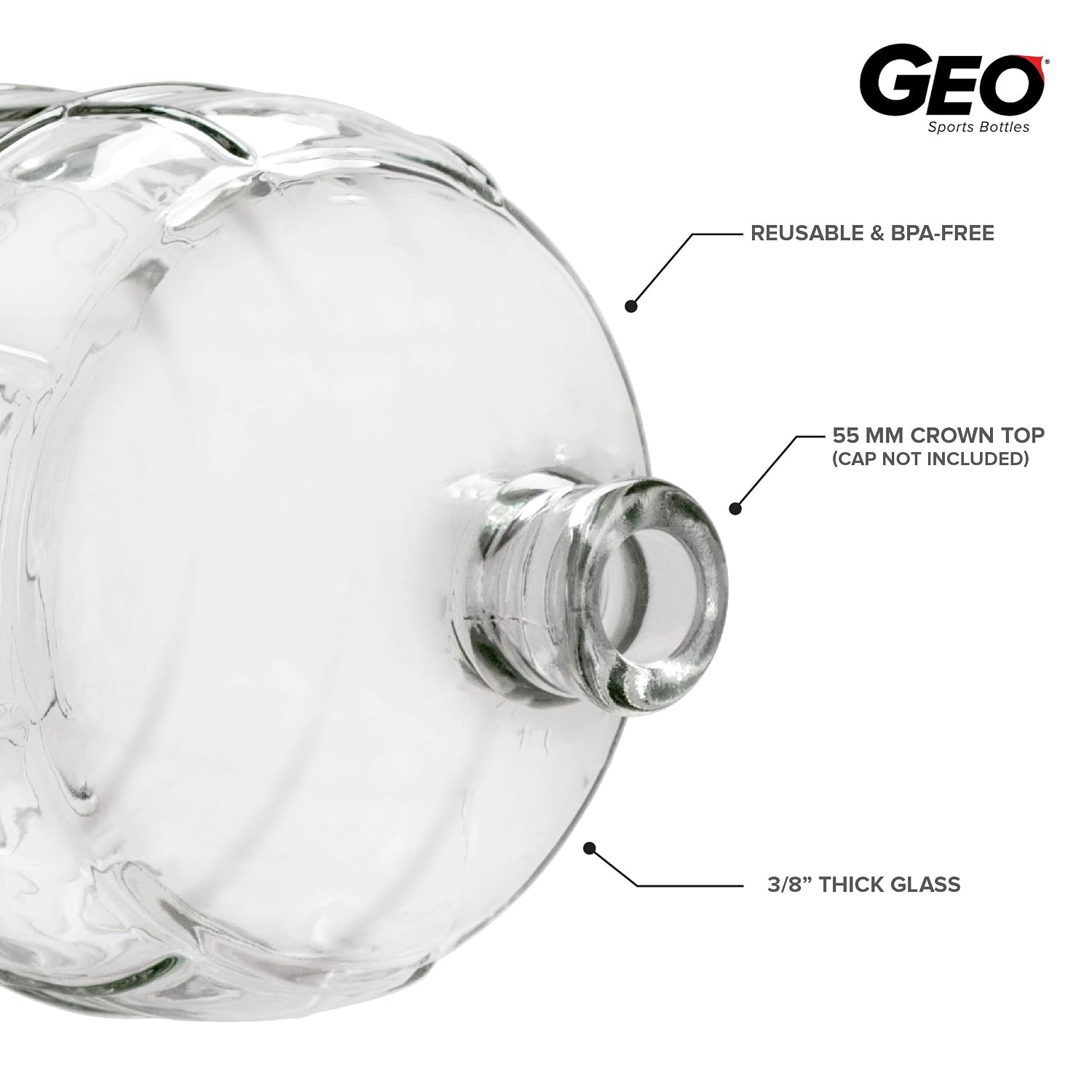 3 Gallon Round Glass Carboy Fits 30mm Cork Finish or 55mm Push Cap Home Brew (Clear Glass) (BT3GG)