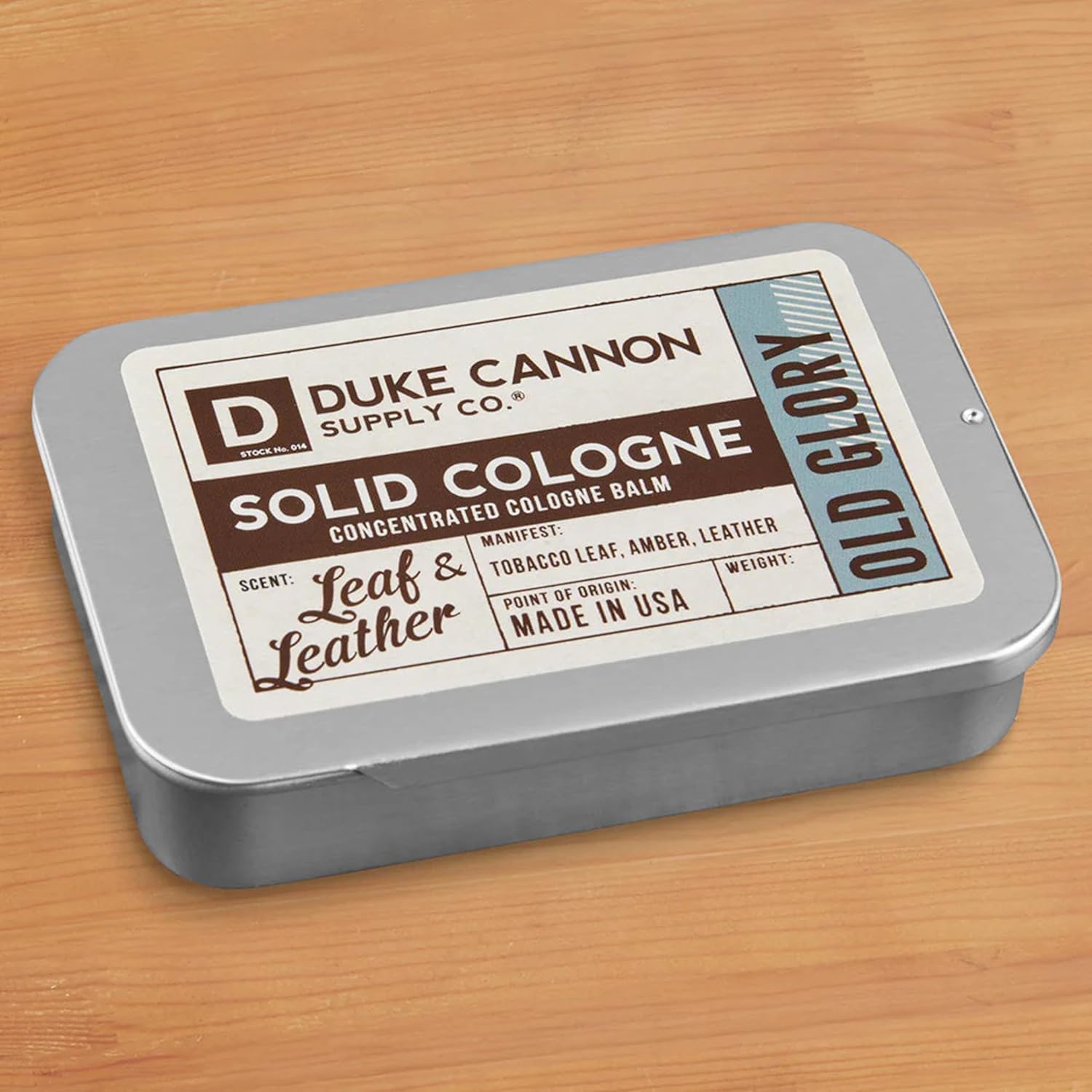 Duke Cannon Solid Cologne for Men, Bourbon Scent, Concentrated Balm, 1.5 oz | Woodsy charred oak barrel aroma inspired by classic bourbon craftsmanship