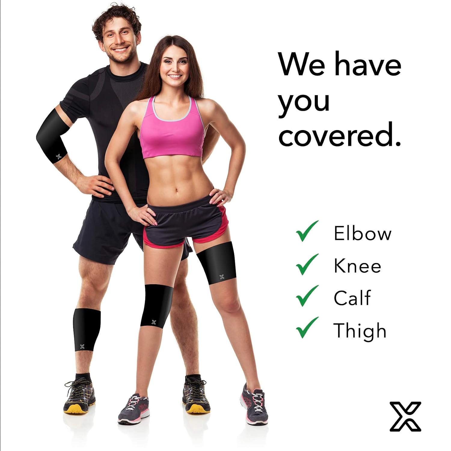Full Knee Compression Sleeve for Knee Pain Relief - Arthritis, Meniscus, Swelling, ACL, Sprains - Knee Sleeve for Women and Men (Black, Large)