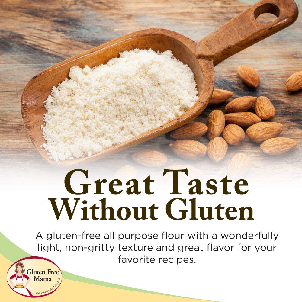 Gluten Free Mama’s: Almond Blend Flour - Gluten Free Flour - - Non-Gritty Texture - Great Flavor for Recipes - Certified Gluten Free Ingredients