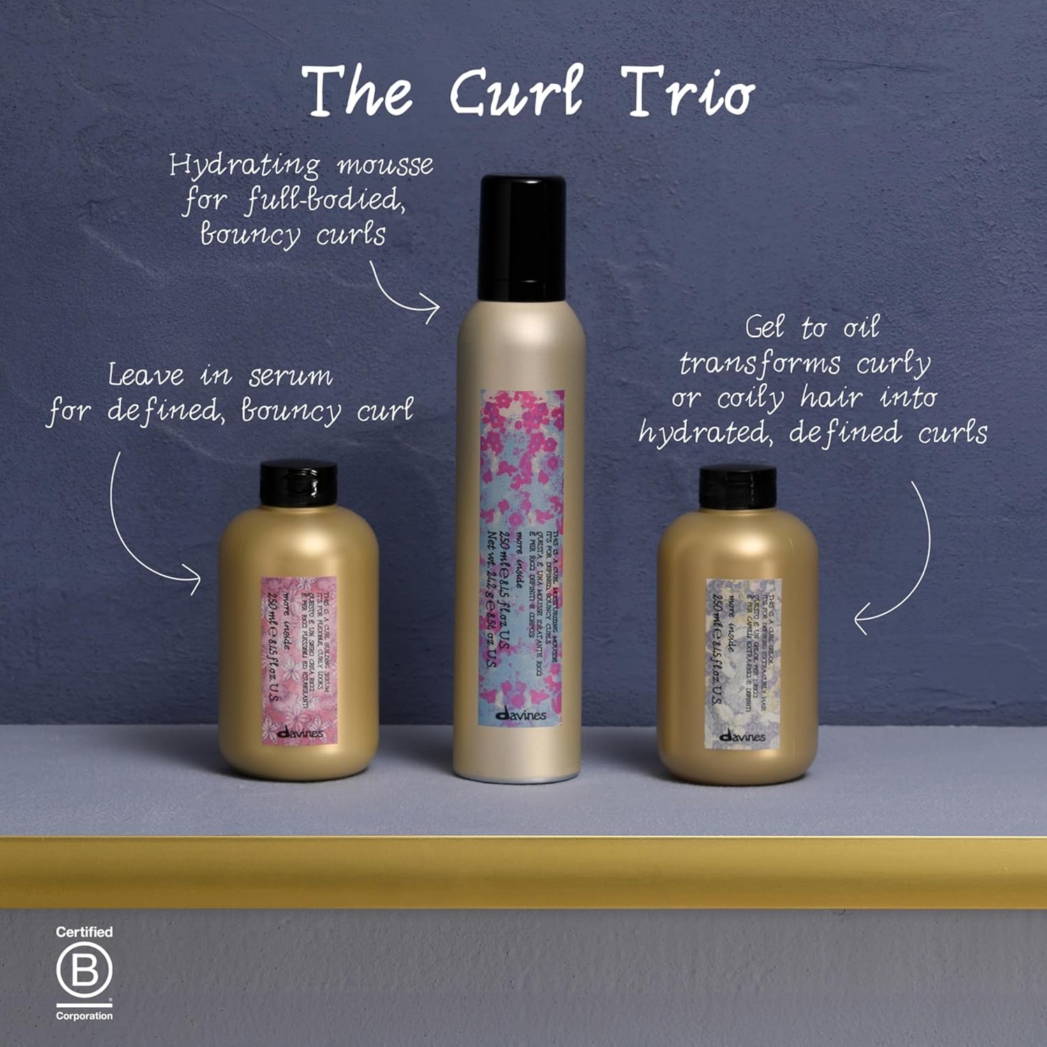 Davines This Is A Curl Building Serum | For weightless, bouncy, defined curls. Light hold & workability combined with frizz-fighting power for wavy to curly hair.