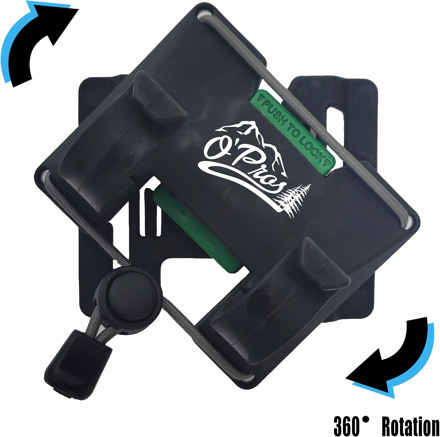 Outdoor Professionals (O’Pros) Belt Clip Rod Holder – Hands-Free - Slide Lock System with 360° Rotation for Fly Fishing and Spinning Rods
