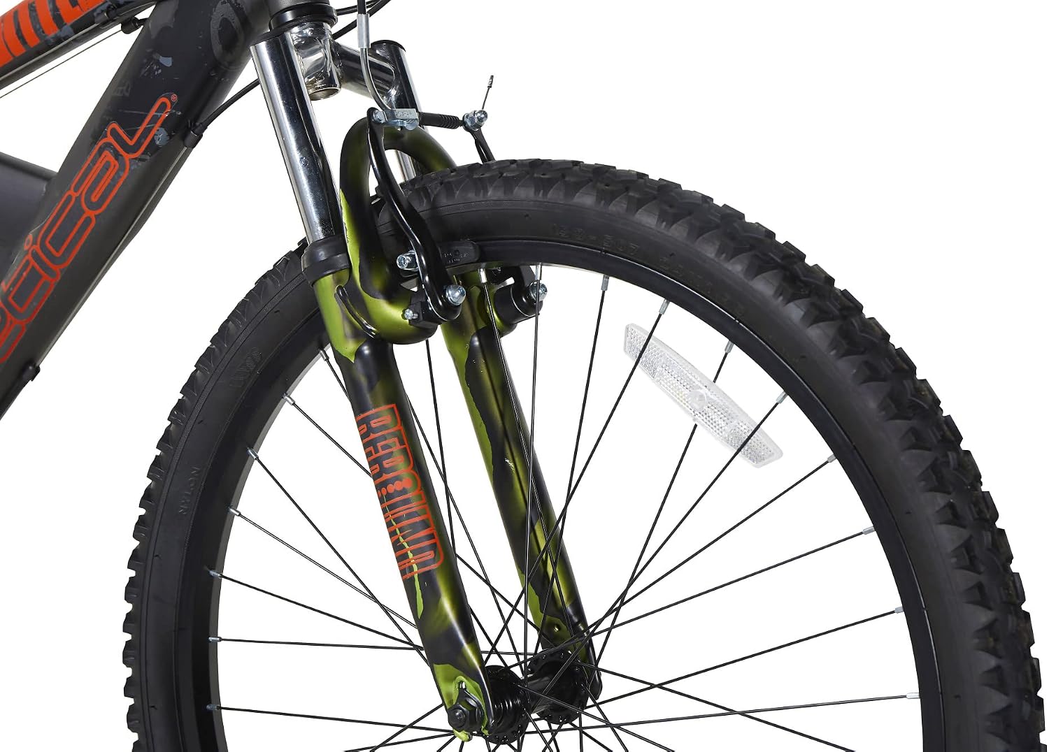 Dynacraft Vertical Gauntlet 24 Inch Bike, Teenager Bicycle Age 13-17, Mountain Bike for Men, 21 Speed Shimano Gear Shifters, Full Suspension
