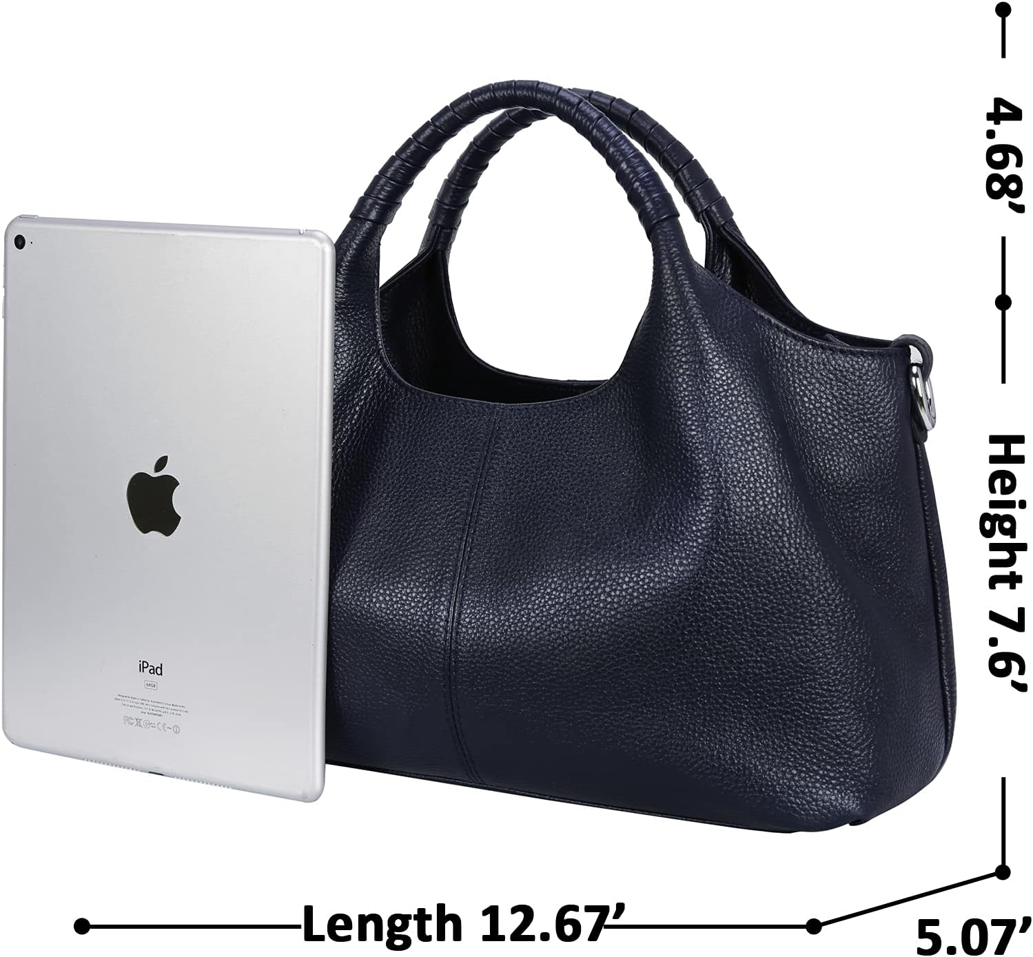 Iswee Leather Satchel Women Purse and Handbag Crossbody Shoulder Bag Hobo | Genuine Cowhide Leather Tote Top Handle Bag Soft & Durable Medium Size Bags with Detachable Multiple Pocketbooks Trendy