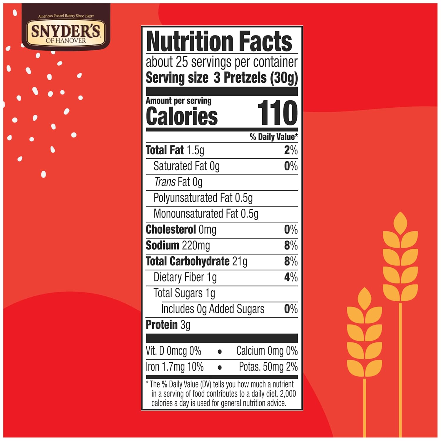 Snyder's of Hanover Pretzel Rods, 12 oz