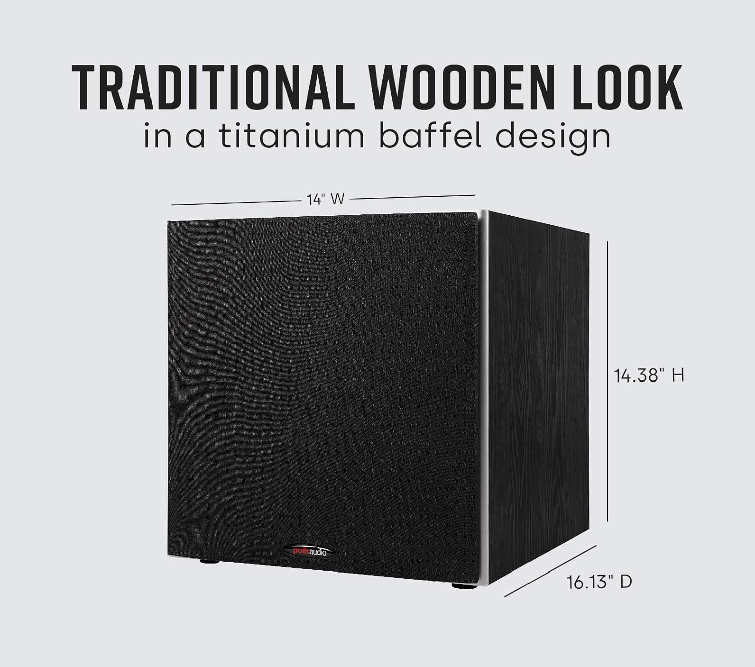 Polk Audio PSW10 10" Subwoofer, Big Bass Compact Design, Up to 100 Watts