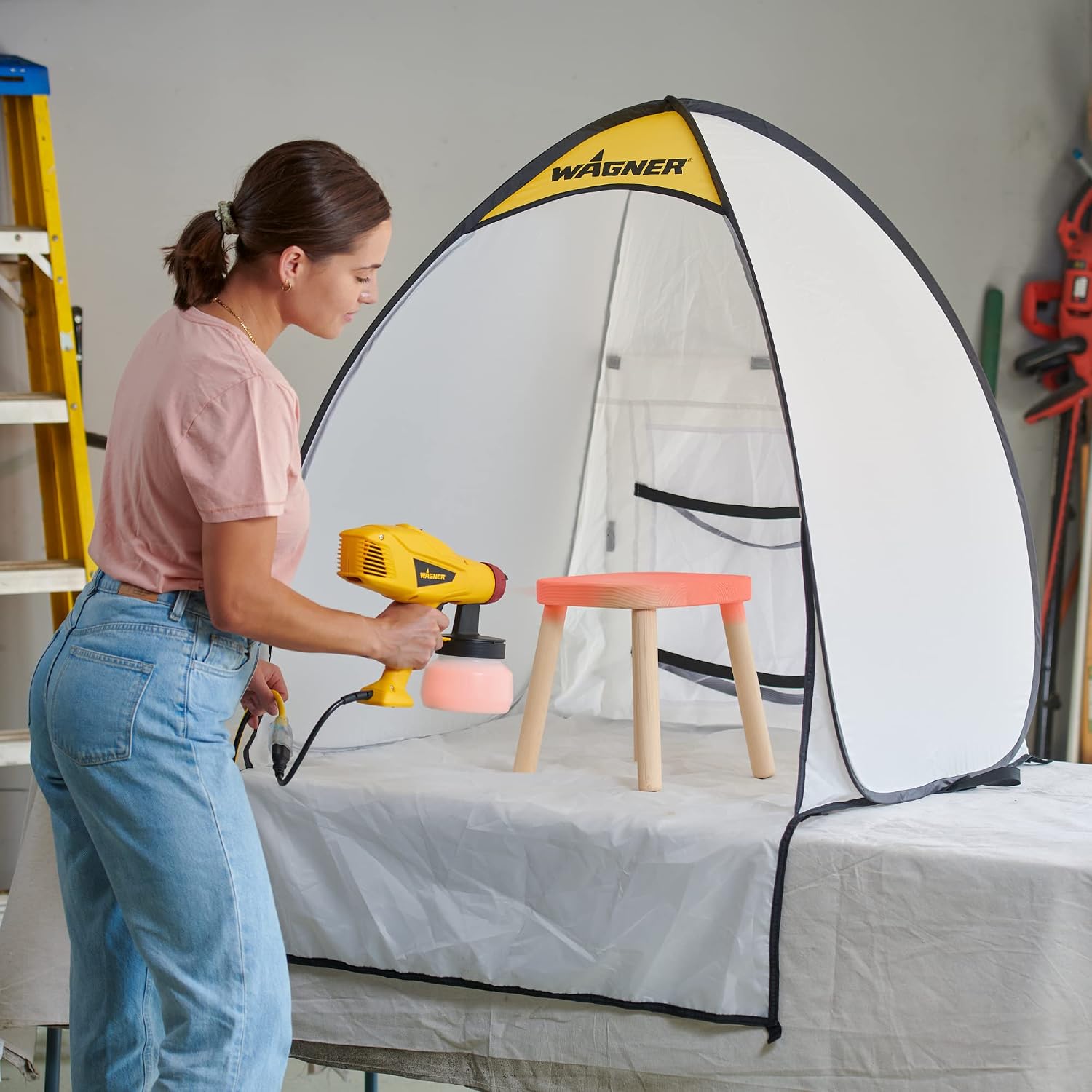 HomeRight Large Spray Shelter C900038 Portable Paint Booth for DIY Spray Painting, Hobby Paint Booth Tool Painting Station, Spray Paint Tent